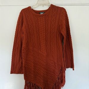 VENUS Women's Terracotta Asymmetrical Knit Sweater
